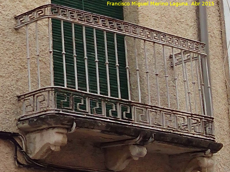 Casa de la Calle Jardín nº 8 - Casa de la Calle Jardín nº 8. Balcón del primer piso