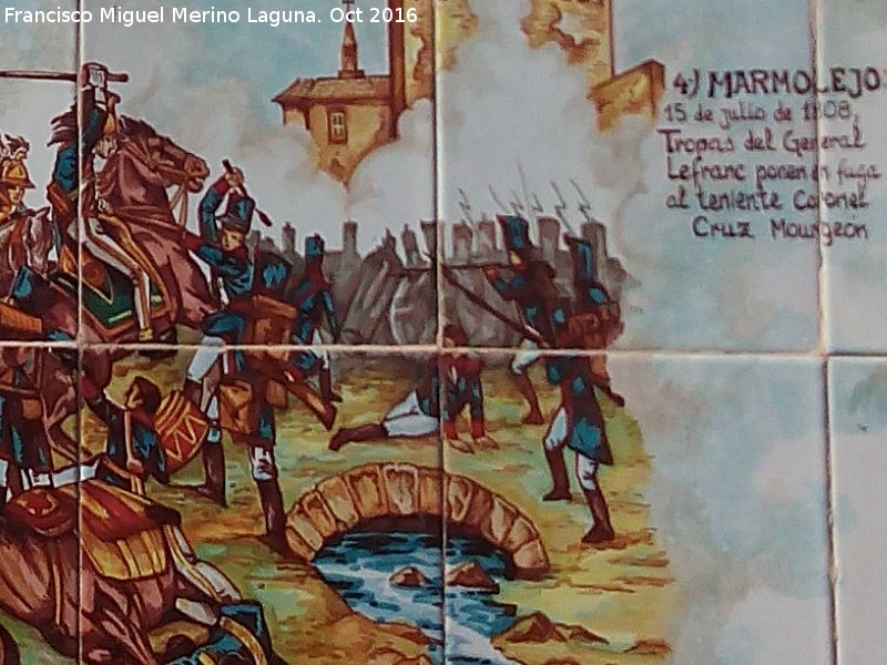 Batalla de Bailén - Batalla de Bailén. Azulejos en la Casa de Postas - Villanueva de la Reina