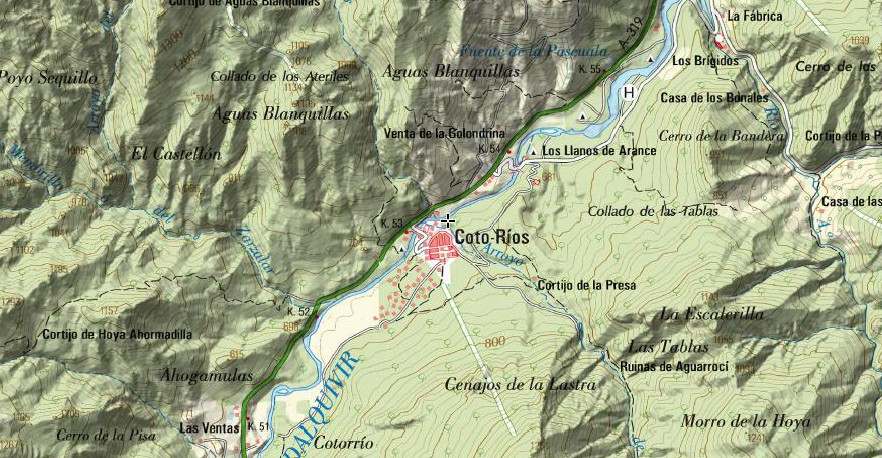 Aldea Coto Ríos - Aldea Coto Ríos. Mapa