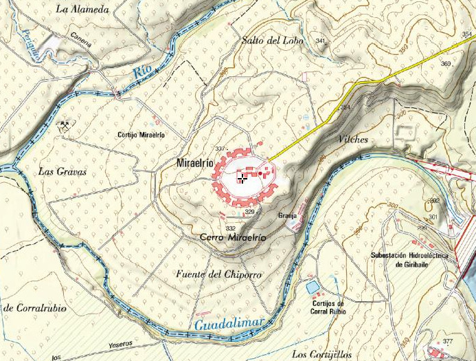 Aldea de Miraelrío - Aldea de Miraelrío. Mapa