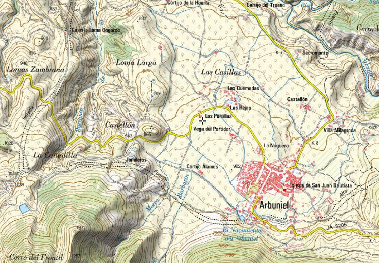 Casería Los Portillos - Casería Los Portillos. Mapa
