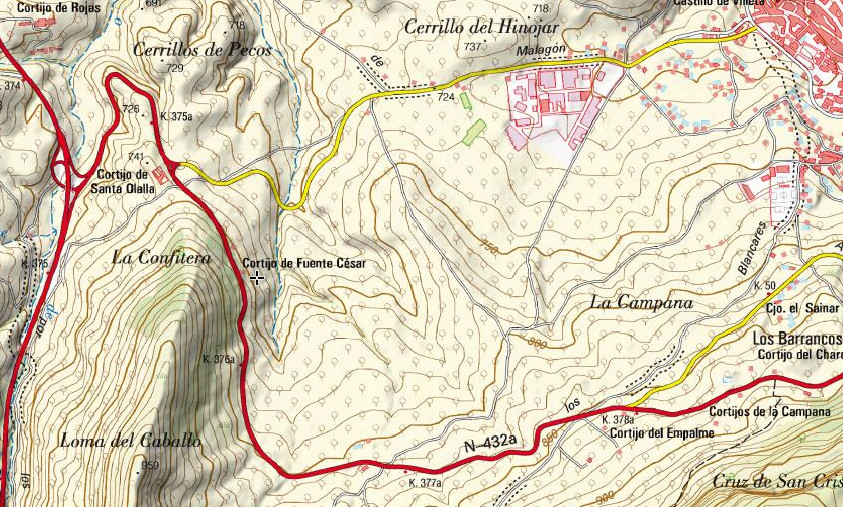 Casería de Fuente César - Casería de Fuente César. Mapa