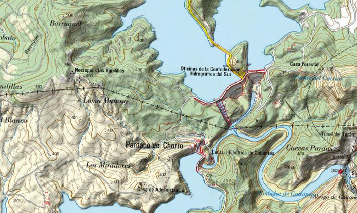 Necrópolis de las Aguilillas - Necrópolis de las Aguilillas. Mapa