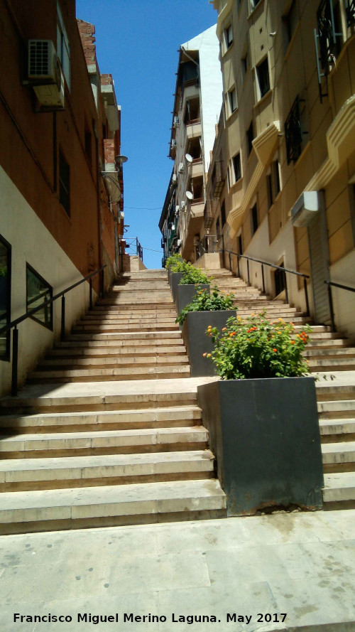 Calle General Castaños - Calle General Castaños. Escaleras