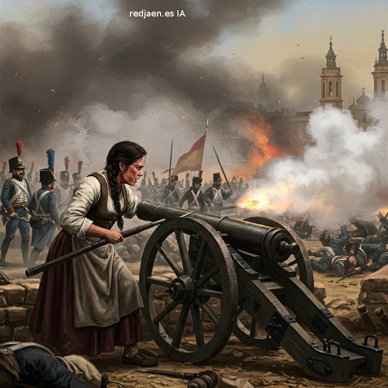 Agustina de Aragn - Agustina de Aragn. Imagen generada por IA Gemini