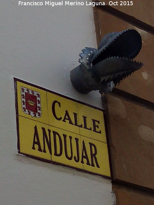 Calle Andújar - Calle Andújar. Placa