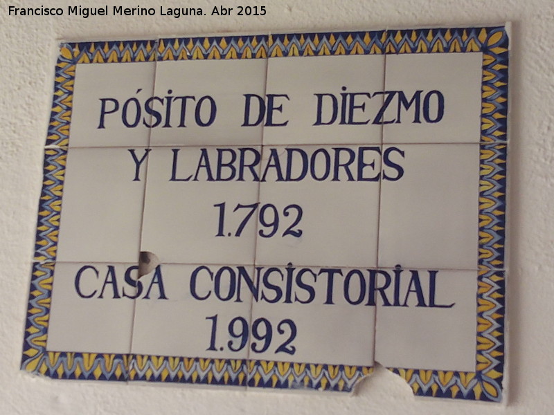 Pósito de Labradores - Pósito de Labradores. Placa