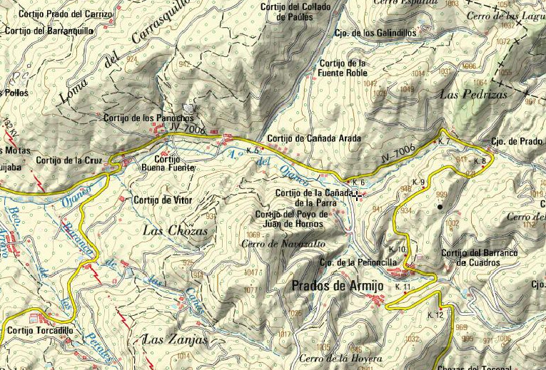 Cortijo de la Cañada de la Parra - Cortijo de la Cañada de la Parra. Mapa