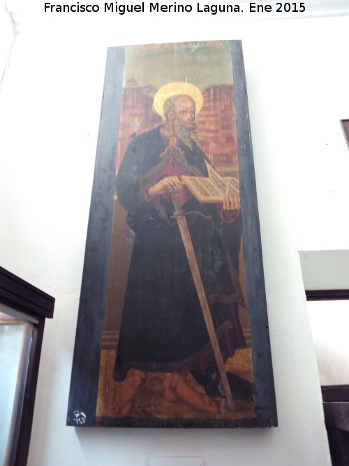 Catedral de Baeza. Museo - Catedral de Baeza. Museo. San Pablo finales siglo XV de Anonio Becerra padre del El Baezano pintor de cámara de Felipe II