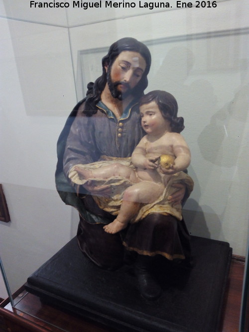 Convento de Ntra Sra del Carmen - Convento de Ntra Sra del Carmen. San José con el Niño Jesús. Siglo XVIII. Museo de San Juan de la Cruz - Úbeda