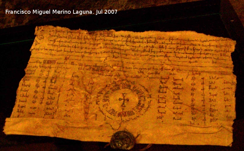 Historia de Segura - Historia de Segura. Privilegio de donación de Fernando III a la Orden de Santiago y su Maestre don Rodrigo Íñiguez, de la villa de Hornos de 1.239