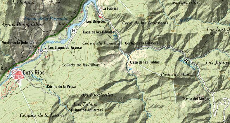 Río Aguasmulas - Río Aguasmulas. Mapa