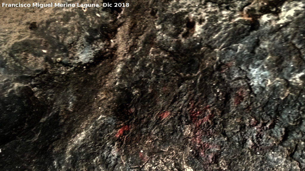 Pinturas rupestres Abrigo Este de las Peñas de Castro V - Pinturas rupestres Abrigo Este de las Peñas de Castro V. 