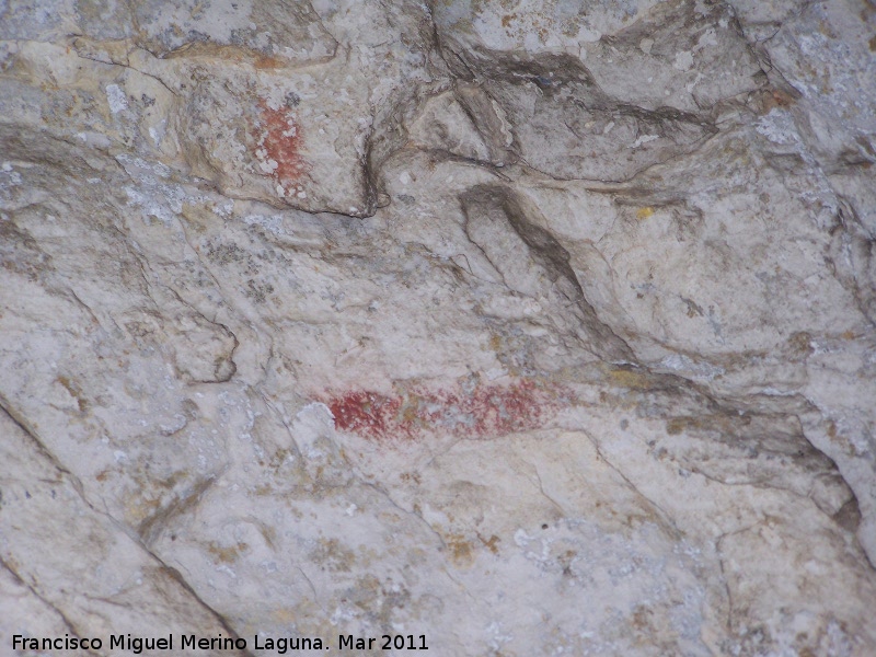 Pinturas rupestres de la Mella I - Pinturas rupestres de la Mella I. Barras del techo