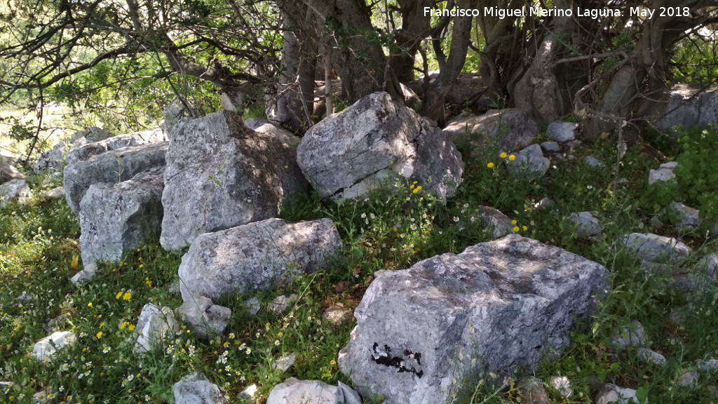 Cantera de los Bastianes - Cantera de los Bastianes. Columna pequeña y sillares