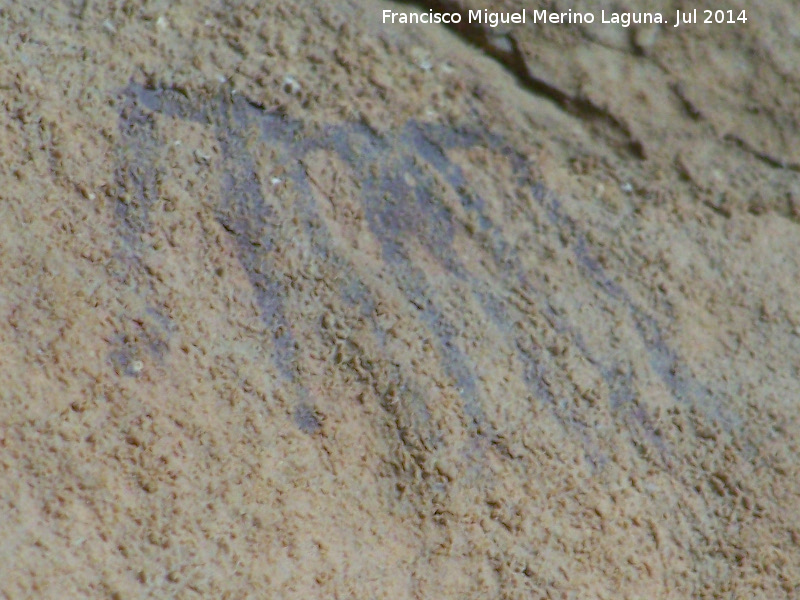 Pinturas rupestres del Abrigo de Vítor I - Pinturas rupestres del Abrigo de Vítor I. Pectiniforme de la derecha