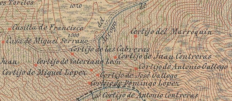 Cortijo de las Cabreras - Cortijo de las Cabreras. Mapa histórico
