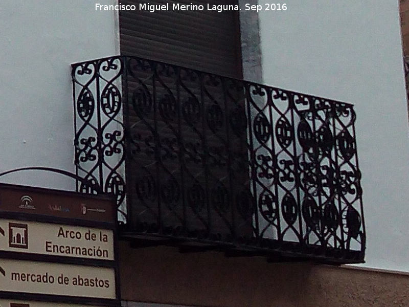 Casa de la Calle Nogueras nº 21 - Casa de la Calle Nogueras nº 21. Balcón de hierro forjado
