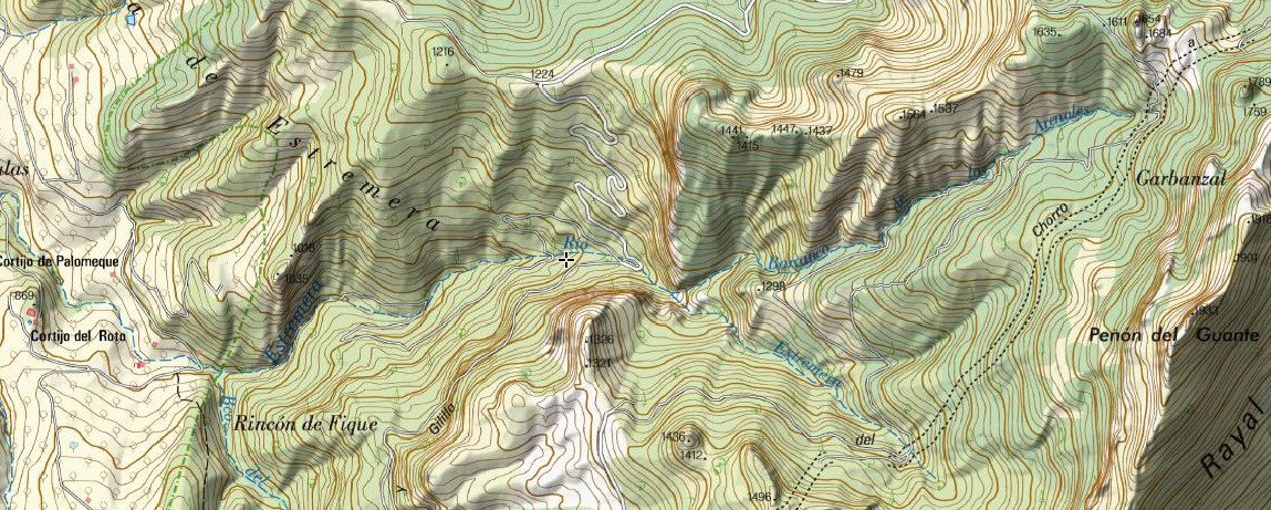 Río Extremera - Río Extremera. Mapa