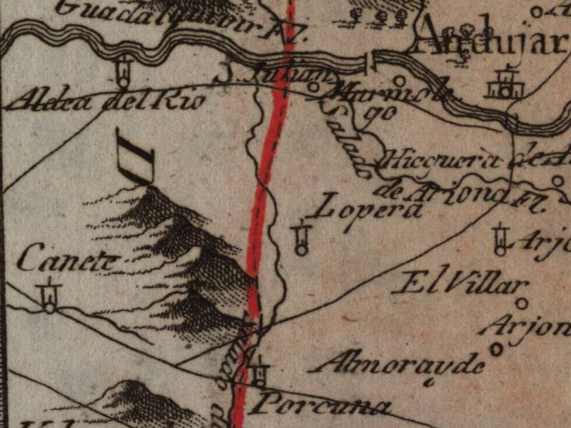 Historia de Villa del Río - Historia de Villa del Río. Mapa 1799