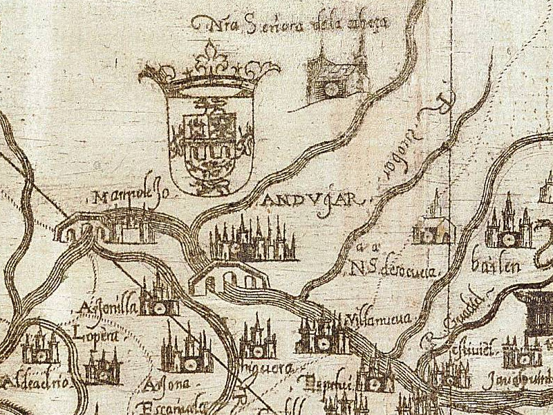 Aldea Zocueca - Aldea Zocueca. Mapa 1588
