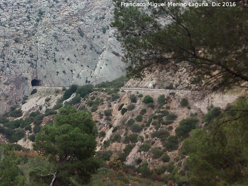 Vía férrea del Chorro - Vía férrea del Chorro. Túnel en el Valle del Hoyo
