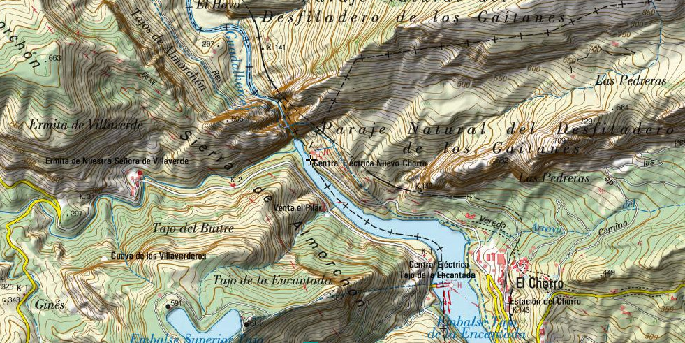 Central eléctrica Nuevo Chorro - Central eléctrica Nuevo Chorro. Mapa