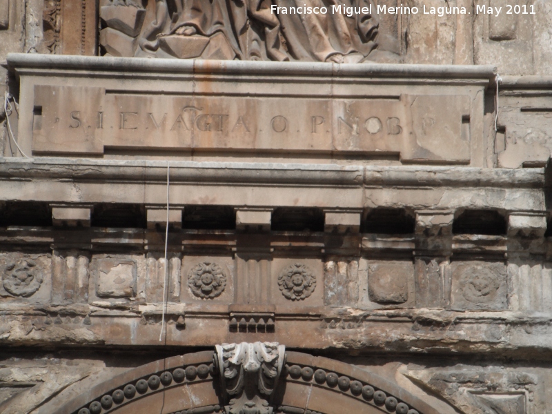 Iglesia de San Juan Evangelista - Iglesia de San Juan Evangelista. Inscripción