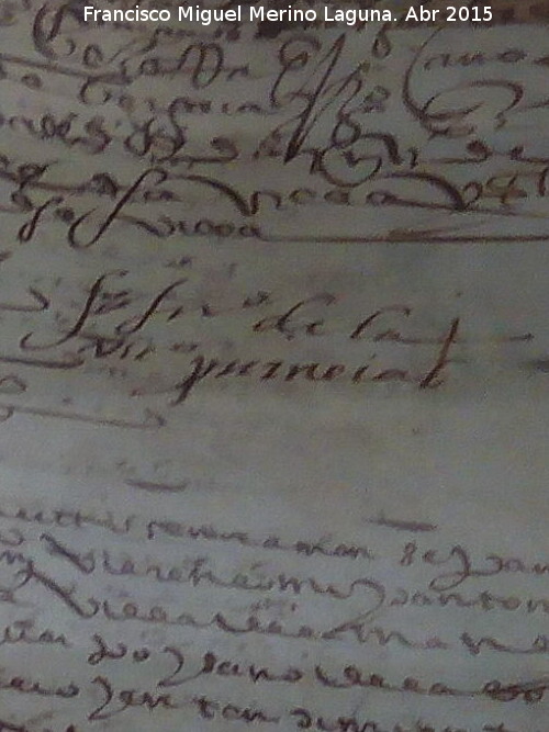 Convento de San Juan de La Cruz - Convento de San Juan de La Cruz. Firma de San Juan de la Cruz. Archivo Histórico de Jaén