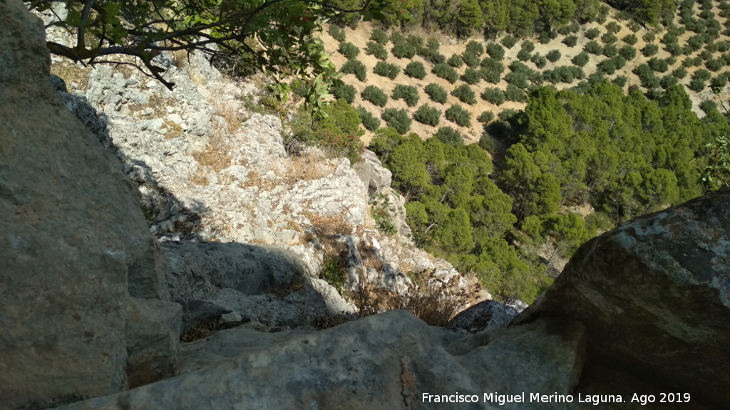 Pinturas rupestres y petroglifos Cueva del Clarillo - Pinturas rupestres y petroglifos Cueva del Clarillo. Altura desde la última trepada