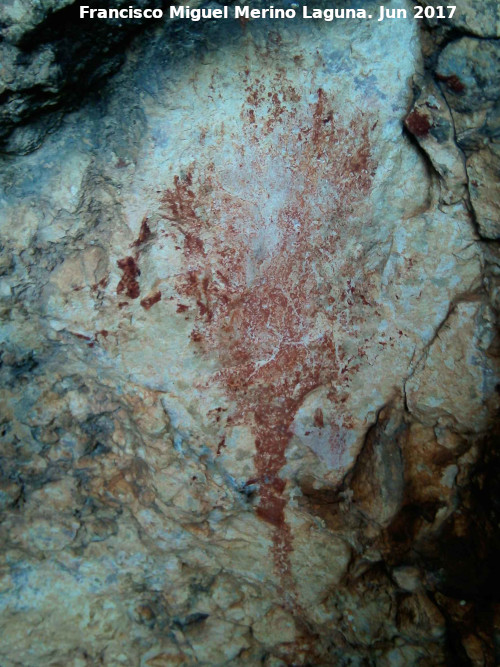 Pinturas rupestres del Abrigo de Peñas Rubias III - Pinturas rupestres del Abrigo de Peñas Rubias III. Mancha