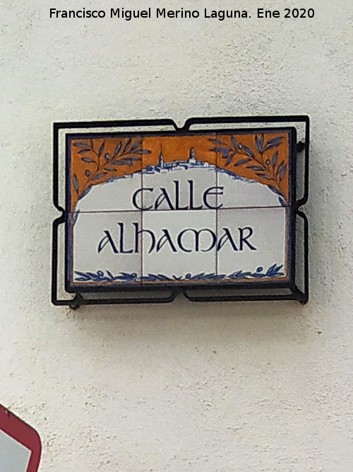 Calle Alhamar - Calle Alhamar. Placa