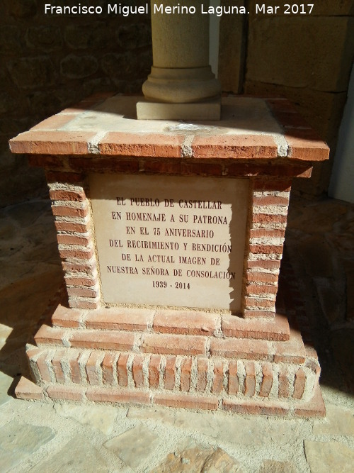 Monumento a la Virgen de la Consolación - Monumento a la Virgen de la Consolación. Inscripción