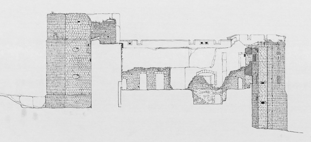 Castillo de Sabiote - Castillo de Sabiote. Plano sección transversal. IPCE 1983