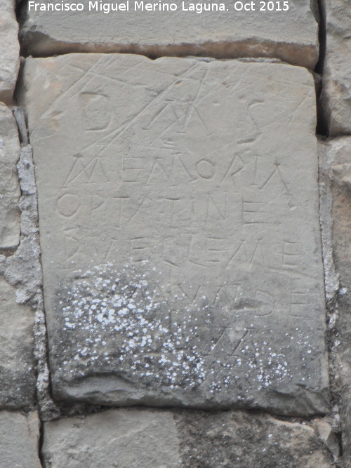 Palacio de los Higueras Sabater - Palacio de los Higueras Sabater. Inscripción