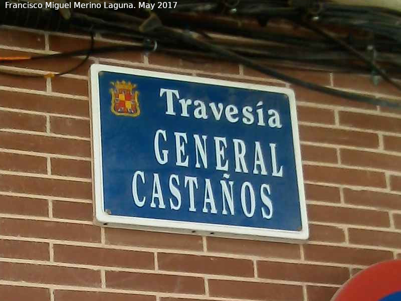 Calle Travesía General Castaños - Calle Travesía General Castaños. Placa