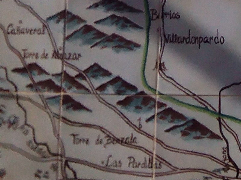 Torre de Alcázar - Torre de Alcázar. Mapa de Bernardo Jurado. Casa de Postas - Villanueva de la Reina
