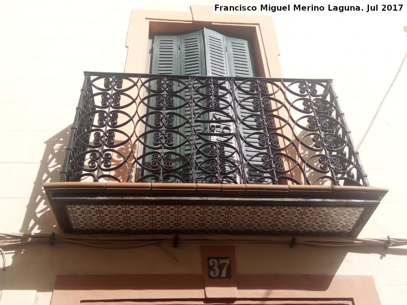 Casa de la Calle Lorite nº 37 - Casa de la Calle Lorite nº 37. Balcón derecho