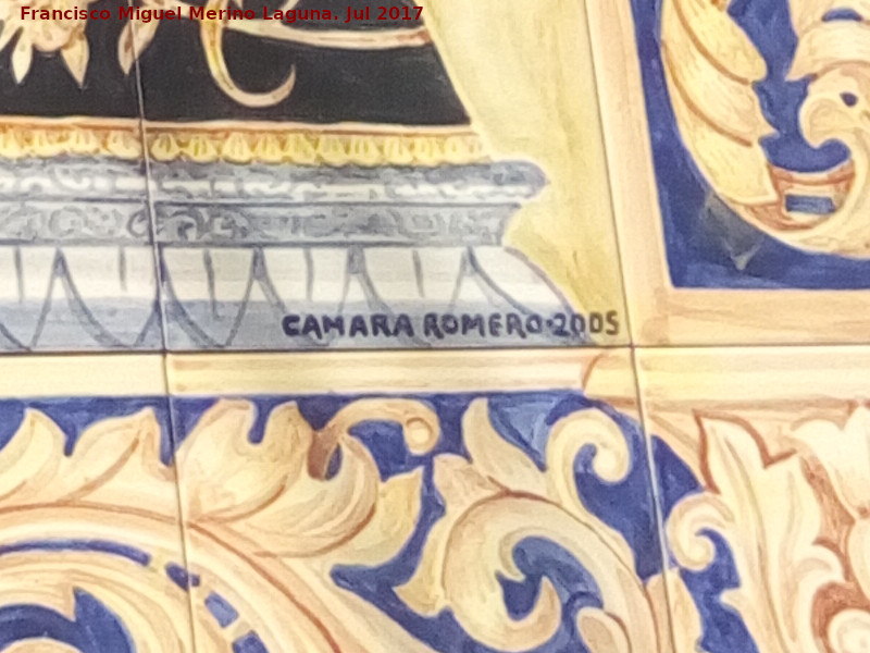Azulejos de María Stma de la Vera Cruz - Azulejos de María Stma de la Vera Cruz. Firma
