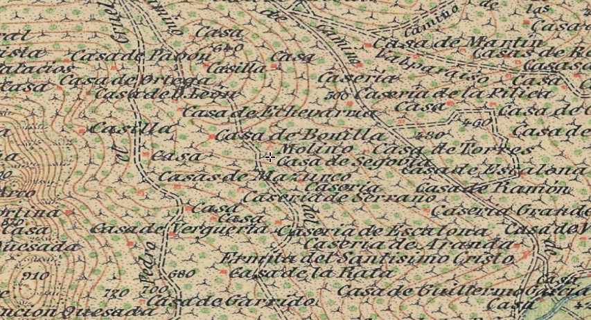 Casería de Segovia - Casería de Segovia. Mapa antiguo