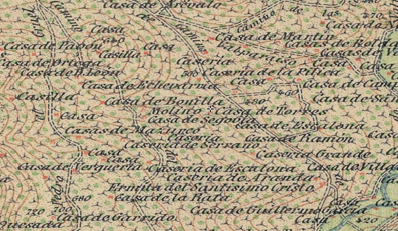 Casería de Torres - Casería de Torres. Mapa antiguo