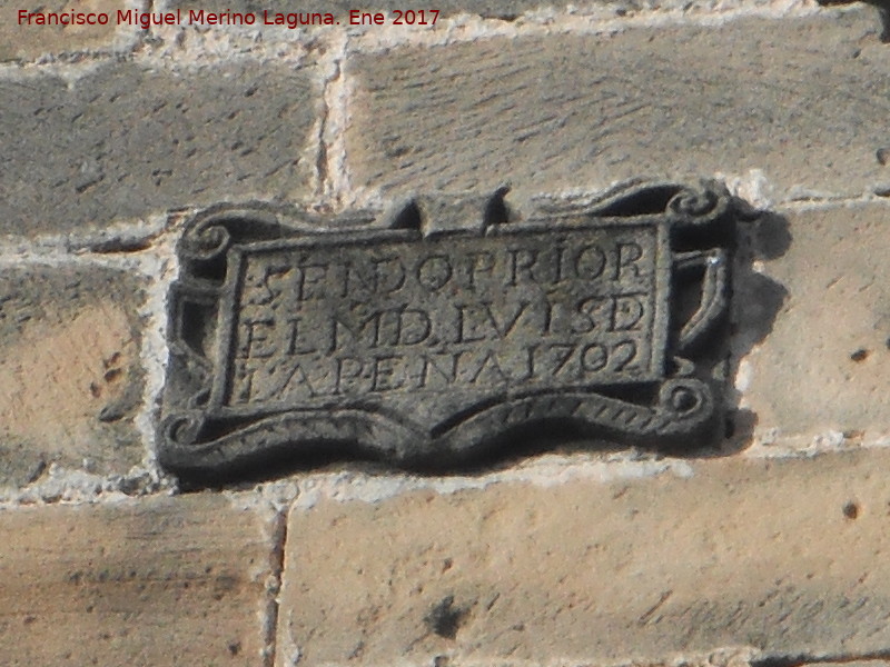 Iglesia de Santo Domingo - Iglesia de Santo Domingo. Placa y año en la torre