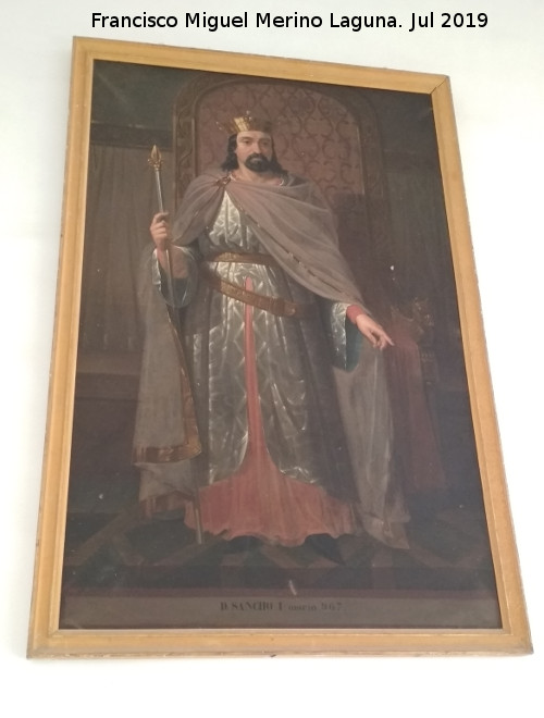 Palacio de Juan Vázquez de Molina - Palacio de Juan Vázquez de Molina. Cuadro del Rey Sancho I en las escaleras