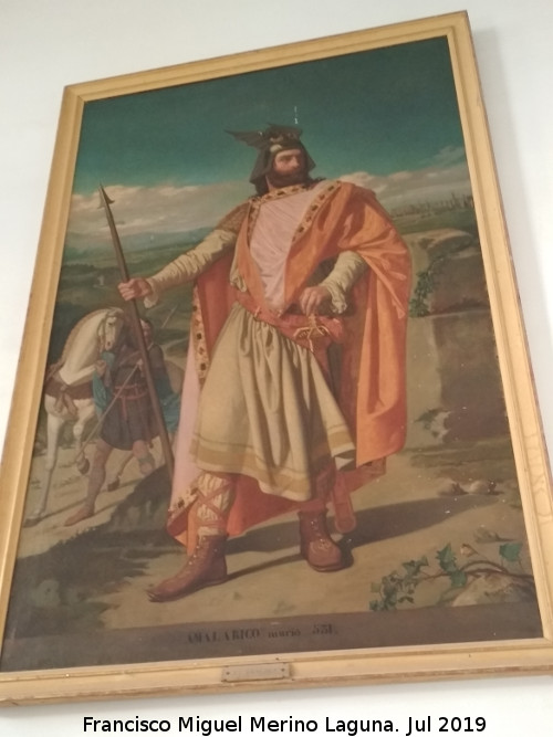 Palacio de Juan Vázquez de Molina - Palacio de Juan Vázquez de Molina. Cuadro de Amalarico en las escaleras
