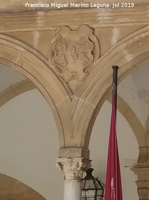 Palacio de Juan Vázquez de Molina - Palacio de Juan Vázquez de Molina. Escudo del patio