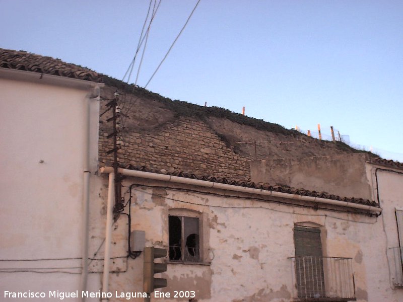 Muralla de la Redonda de Miradores - Muralla de la Redonda de Miradores. Muralla detrás de las casas