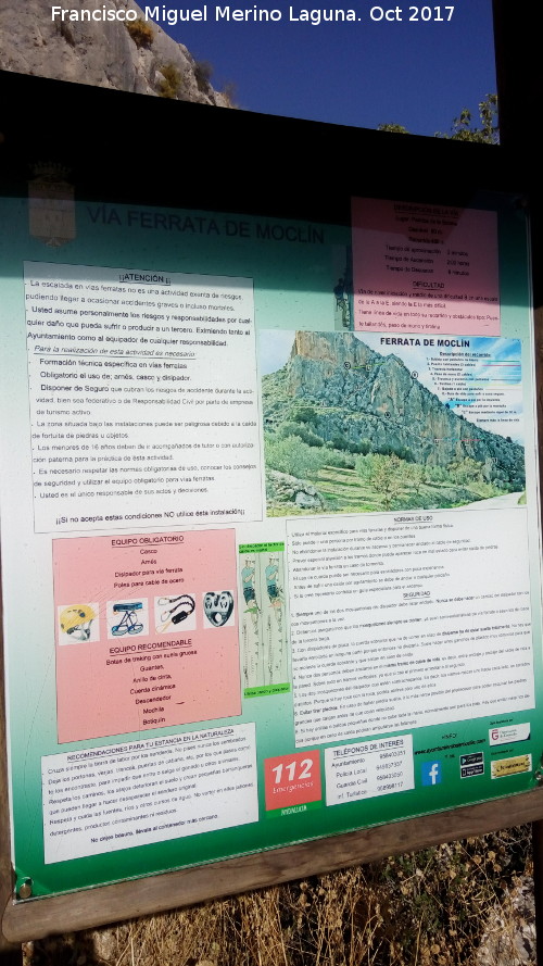Vía Ferrata de Moclín - Vía Ferrata de Moclín. Cartel