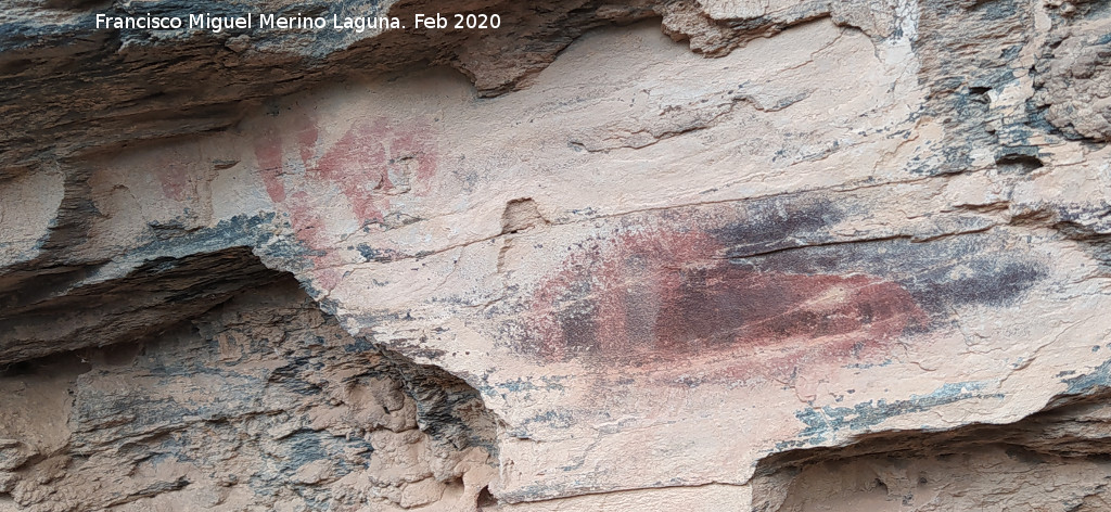 Pinturas rupestres del Abrigo del Guadal�n III - Pinturas rupestres del Abrigo del Guadal�n III. 