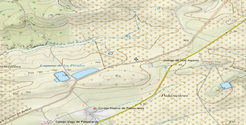 Laguna Pequeña de los Perales - Laguna Pequeña de los Perales. Mapa