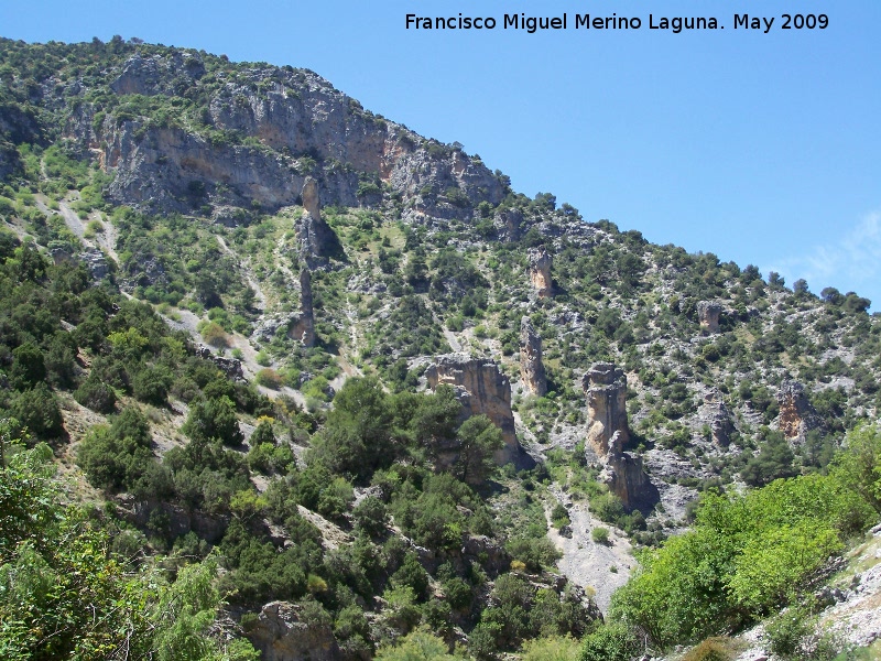 Cañon de Pitillos - Cañon de Pitillos. Formaciones de piedra caliza